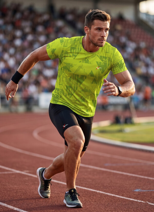 Men Abstract Print Slim Fit Crew Neck T-shirt