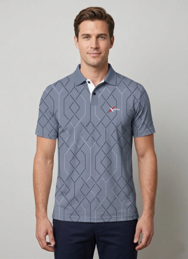 Men Printed Slim Fit Polo Sports T-shirt with CHEETRAX