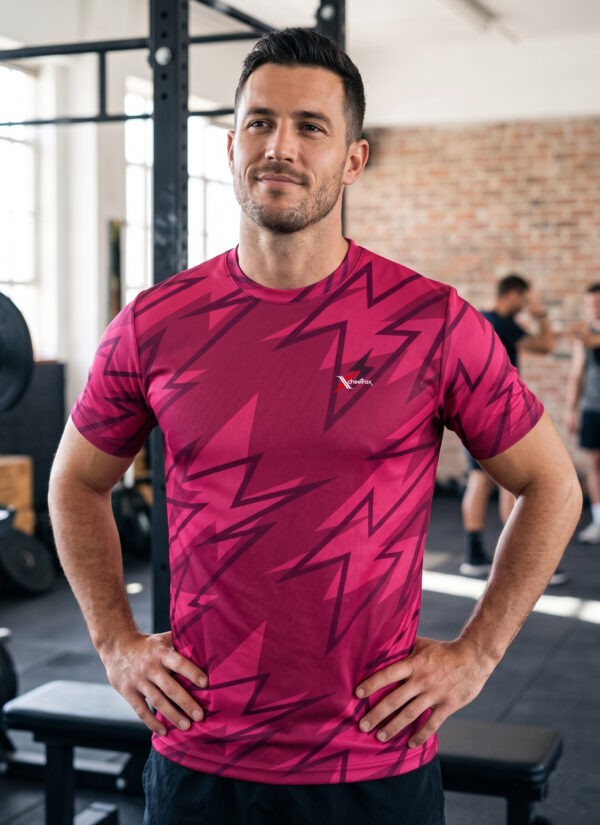 Men Abstract Print Slim Fit Crew Neck T-shirt