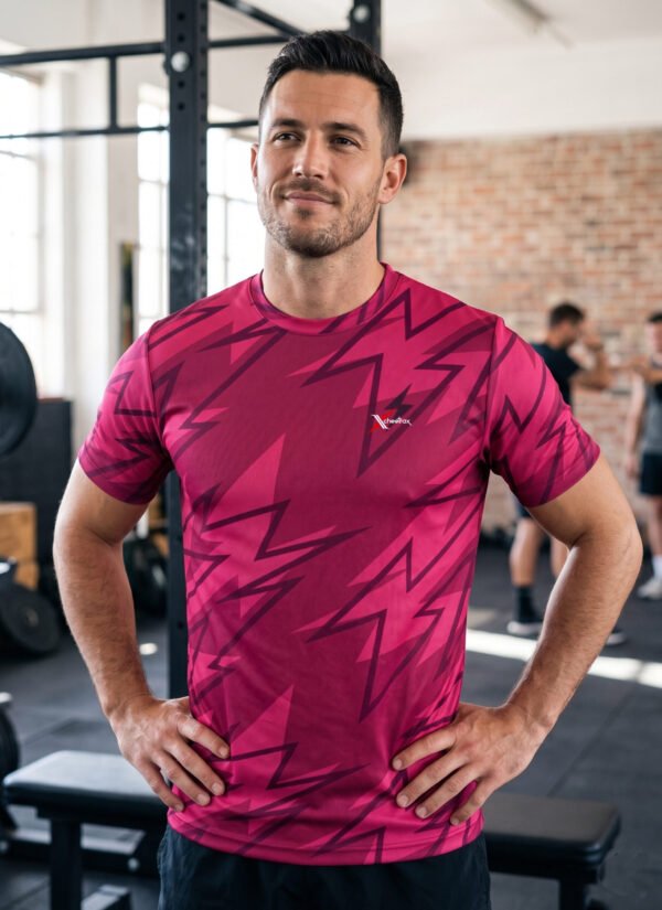 Men Abstract Print Slim Fit Crew Neck T-shirt