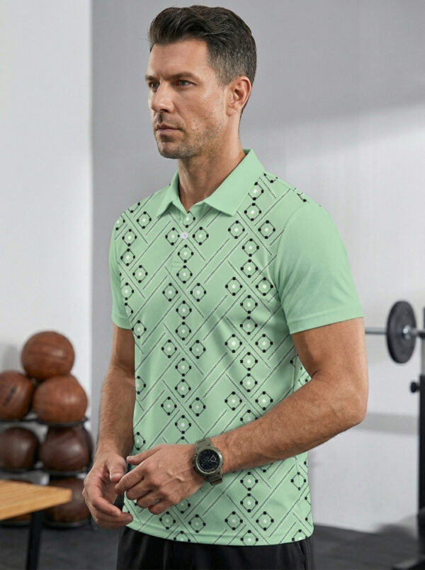 Men Printed Slim Fit Polo Sports T-shirt with CHEETRAX